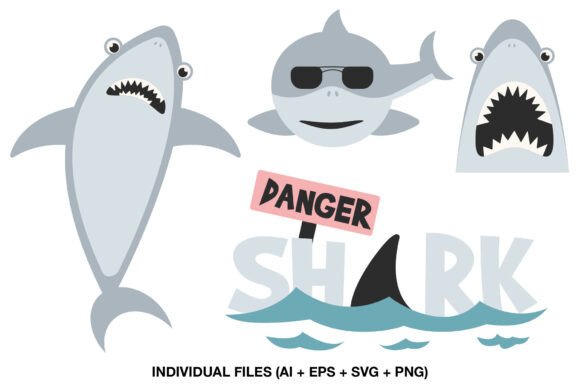 Download Shark Graphics for Birthday Party Decor - Decor Collection