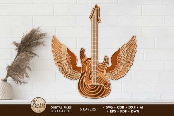 Download Guitar Multilayer Wall Panel Decoration - Decor Collection
