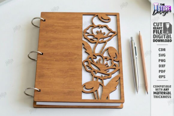 Download Decorative Notebook Cover Laser Cut |CNC - Decor Collection