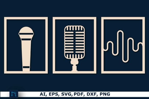 Download Laser Cut Musical Element Decor SVG Set - Decor Collection