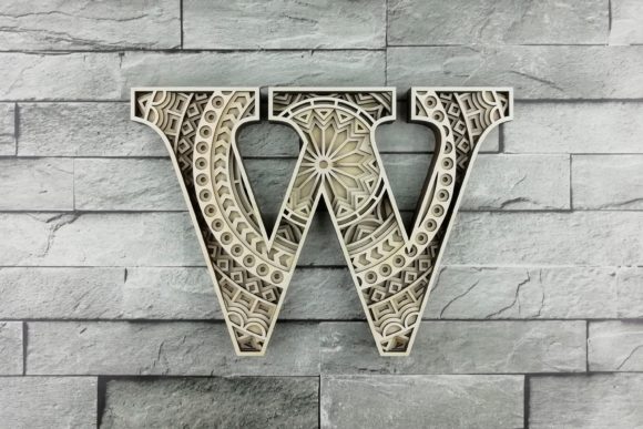 Download Layered Letter W, Layered Letters SVG - Layered letters Collection