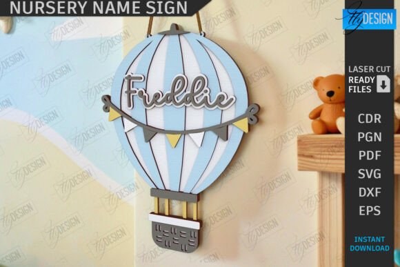 Download Nursery Name Sign Laser Cut | Home Decor - Decor Collection