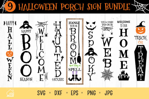 Download Halloween Front Porch Sign SVG Bundle - Front porch sign svg Collection