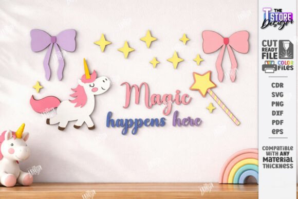 Download Nursery Wall Decor Laser Cut |Kids Laser - Decor Collection