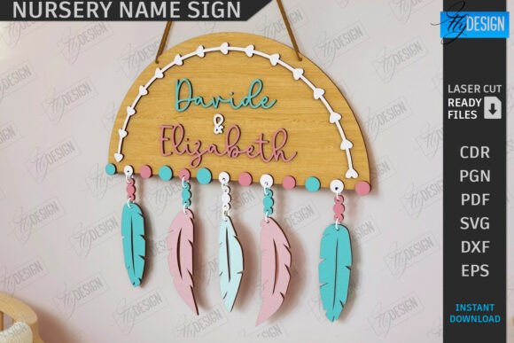 Download Nursery Name Sign Laser Cut | Home Decor - Decor Collection