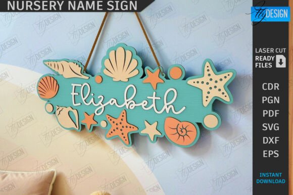 Download Nursery Name Sign Laser Cut | Home Decor - Decor Collection