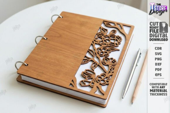 Download Decorative Notebook Cover Laser Cut |CNC - Decor Collection
