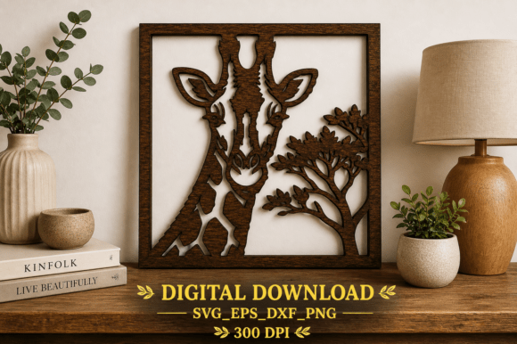 Download Giraffe Wall Decor SVG Laser Cut File - Decor Collection