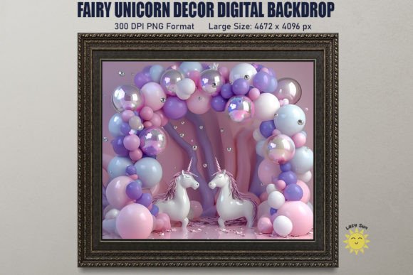 Download Fairy Unicorn Decor Digital Backdrop - Decor Collection